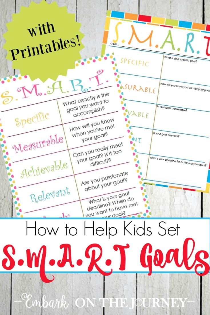 Free SMART Goal Printables for Kids