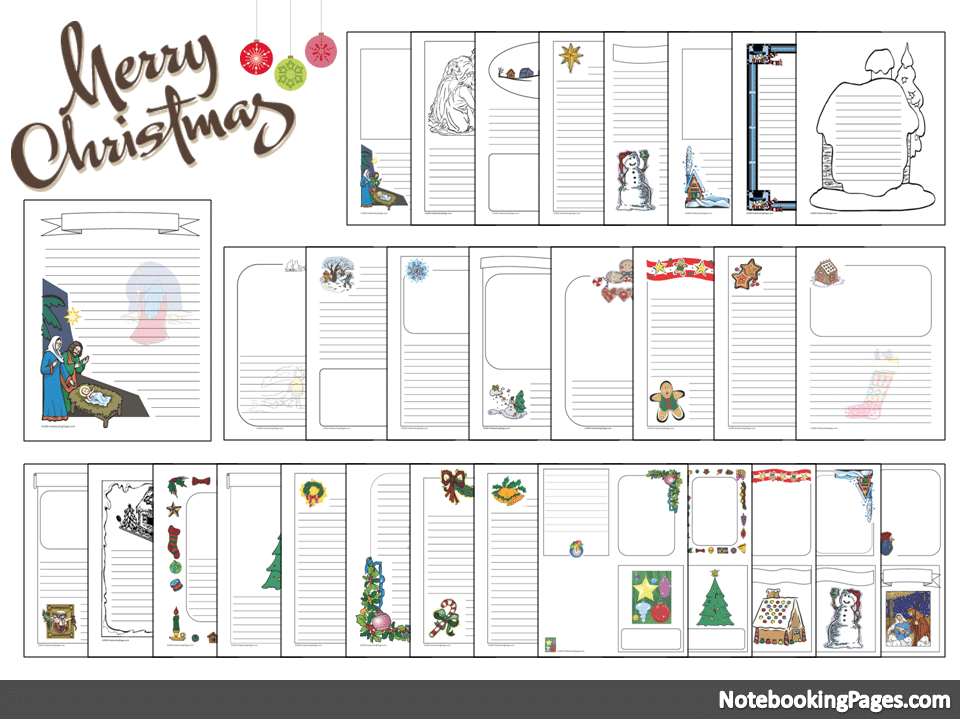 Free Christmas Notebooking Pages & Cards