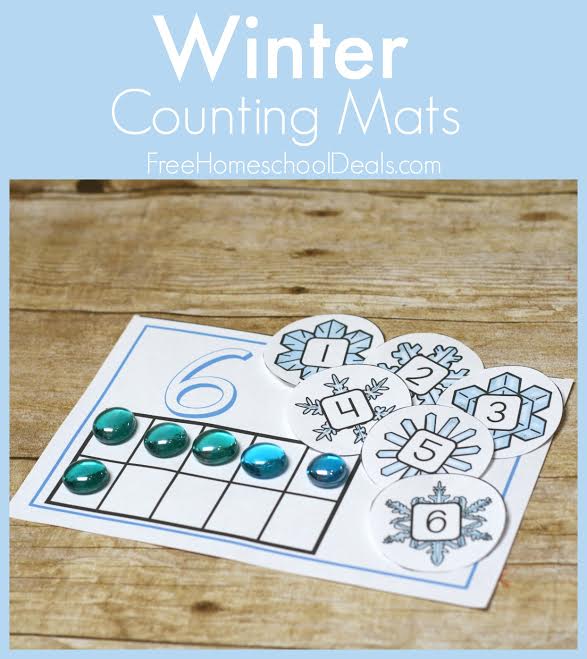 Snowflake Counting Mats Printable - Active Littles