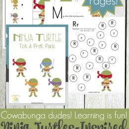 Free Ninja Turtles Printable Pack for Preschoolers