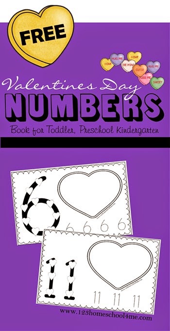 Free Valentines Day Number Book