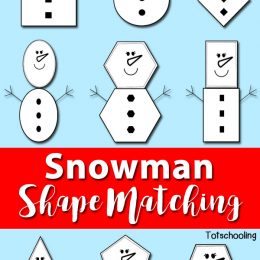 Free Snowman Shape Matching Printables