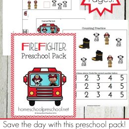 Free Firefighter Preschool Printable Learning Pack