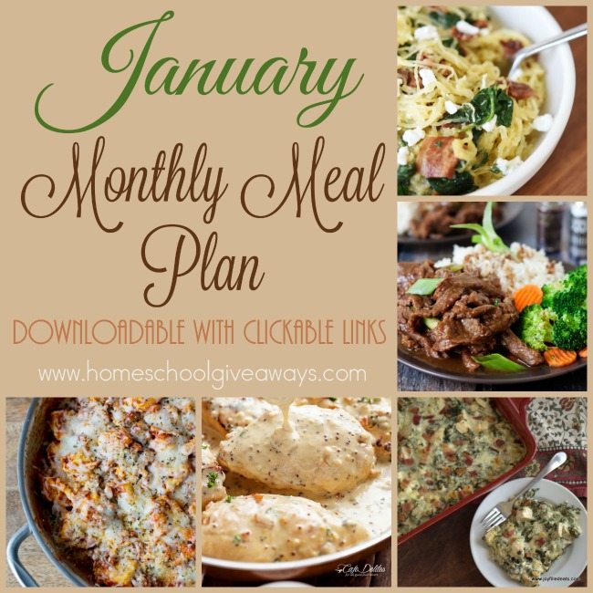 Free January Meal Plan