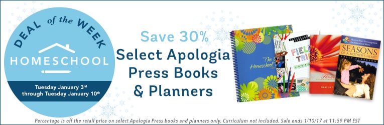 30% Off Apologia Curriculum, Planners, & Resources