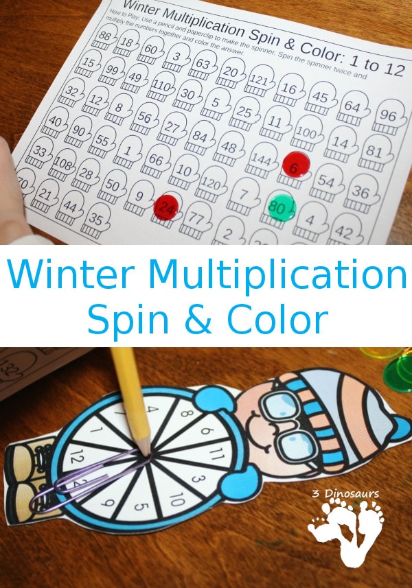 Free Multiplication Spin & Color Printable