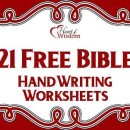 Free Bible Handwriting Worksheets