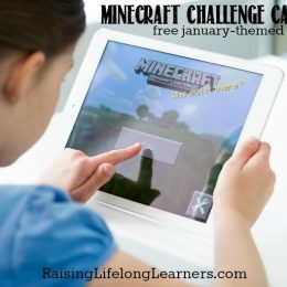 Free January Minecraft Challenge Calendar