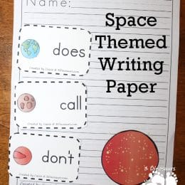 Free Space Themed Writing Paper