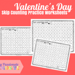 Free Valentine's Day Skip Counting Worksheets