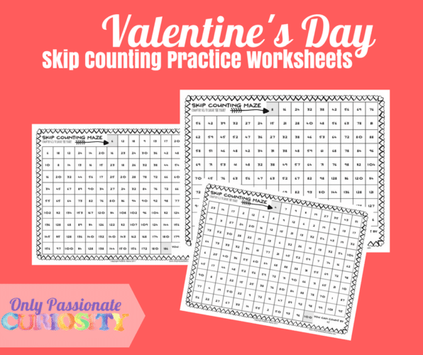 Free Valentine's Day Skip Counting Worksheets