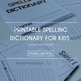 Free Printable Spelling Dictionary