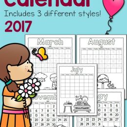 Free Color Your Own 2017 Calendar