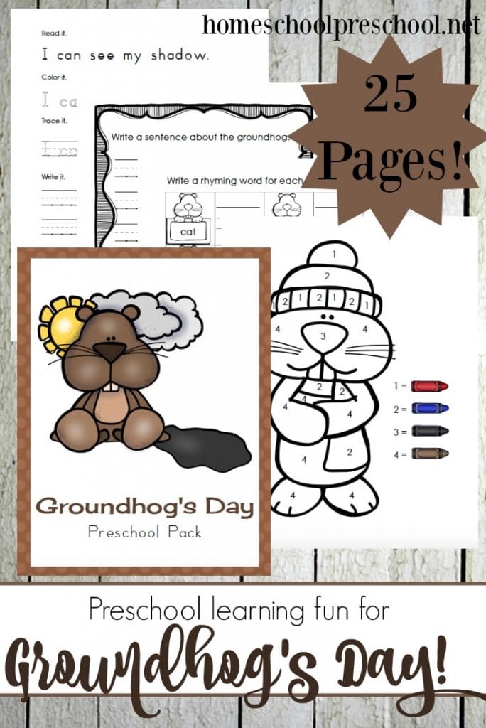 Free Groundhog Day Preschool Printables