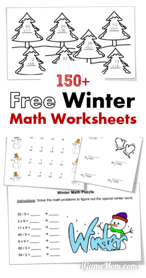 Free Winter Math Worksheets