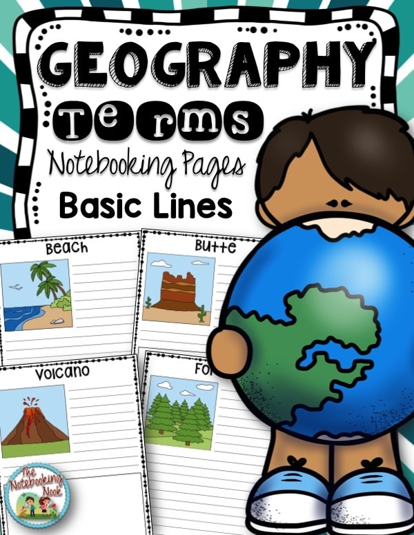 Geography Terms Notebooking Pages