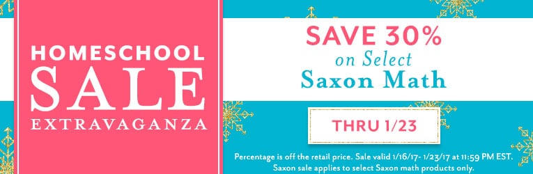 30% Off Saxon Math Curriculum