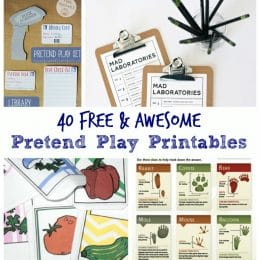 40 Free Pretend Play Printables