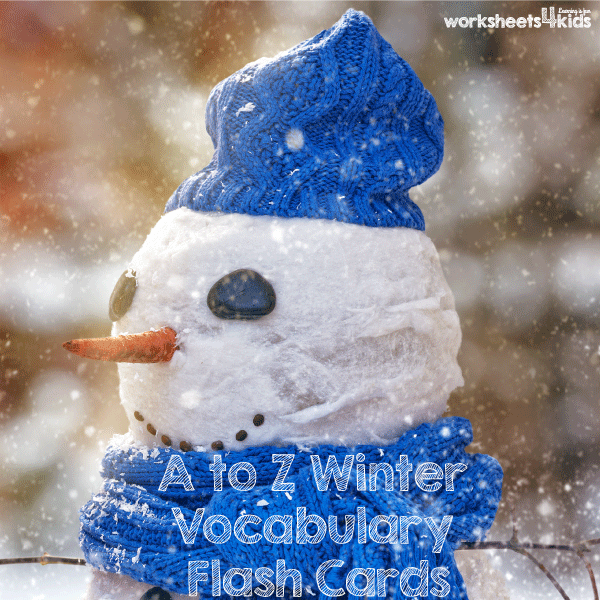 Free Winter Vocabulary Flash Cards