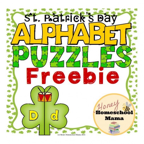 Free St. Patrick's Day Alphabet Puzzles