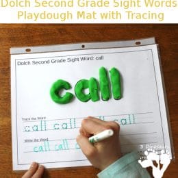 Free Sight Words Play Dough Mats with Tracing