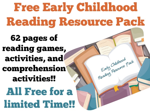 Free Early Childhood Reading Resource Pack