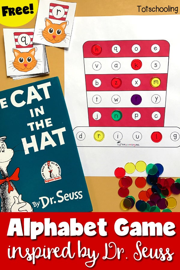 Free Cat in the Hat Inspired Alphabet Game