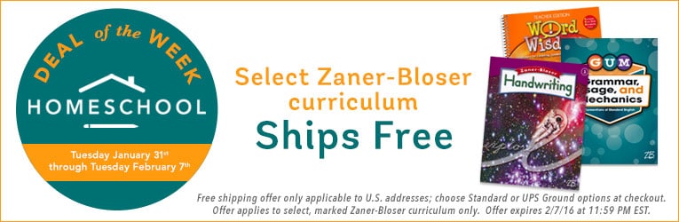 Zaner-Bloser Curriculum Sale - Up to 74% Off + Free Shipping!