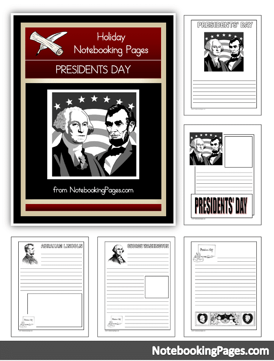 Free President's Day Notebooking Pages