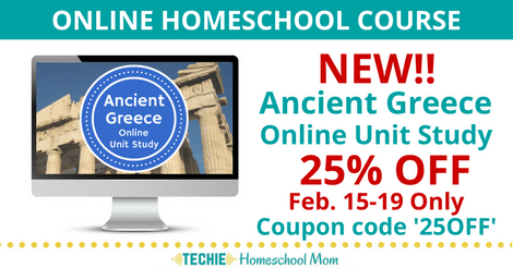 25% Off NEW Ancient Greece Online Unit Study