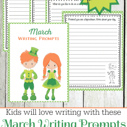 Free March Writing Prompt Printables