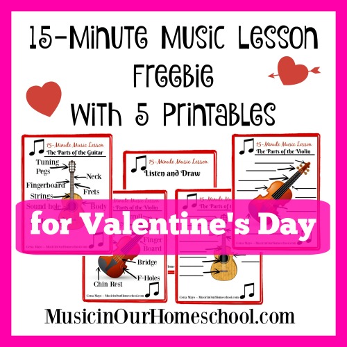 Free Valentine's Day Music Lesson Printables