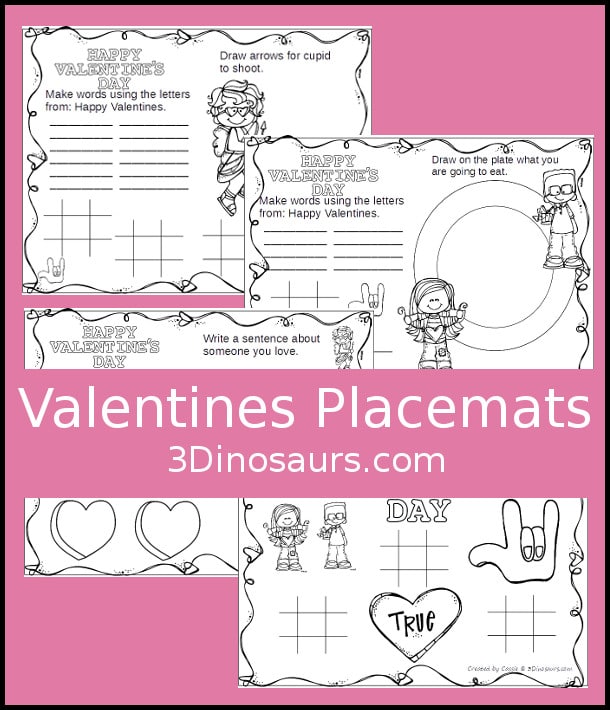 Free Valentine's Day Placemats for Kids