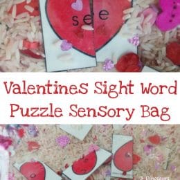 Free Valentine Sight Word Puzzles Sensory Bag