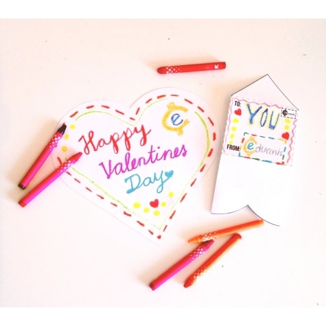 Free Foldable Heart Valentine