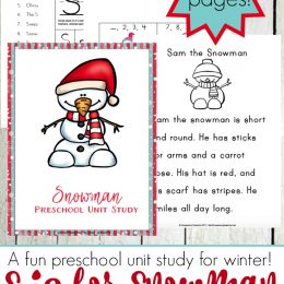 Free Preschool Snowman Printables