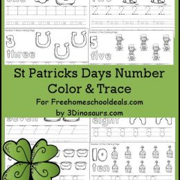 FREE ST. PATRICK'S DAY NUMBER COLOR & TRACE PACK (Instant Download)