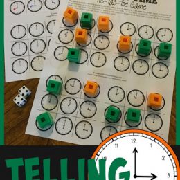Free Telling Time Tic-Tac-Toe Game
