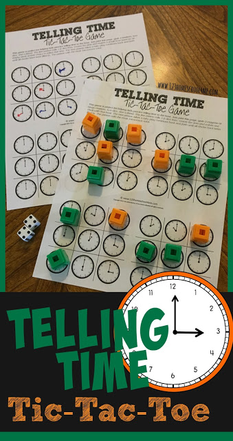 Free Telling Time Tic-Tac-Toe Game