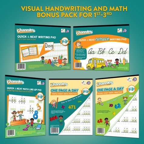 Visual Handwriting & Math Workbook Bundle for Grades 1-3 Only $21.67 + Free Shipping!