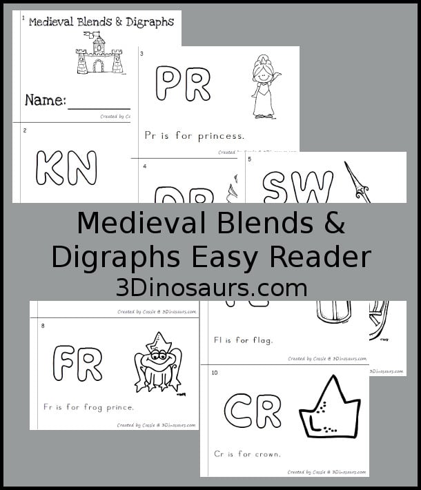 Free Medieval Blends & Digraphs Easy Reader Book