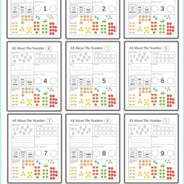 Free Preschool All About Numbers Worksheets