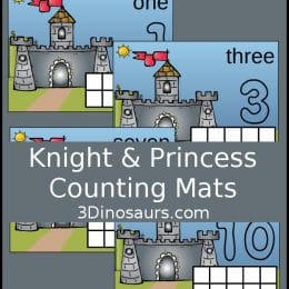 Free Knights & Princesses Counting Mats