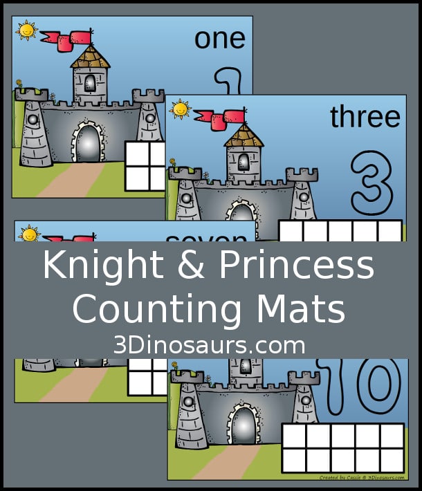 Free Knights & Princesses Counting Mats