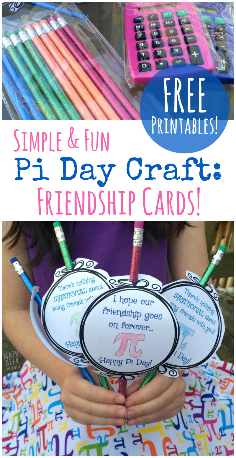 Cute Pi Day Printable Cards Freebie