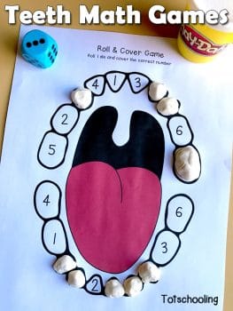 Free Teeth Number Printables for Preschool