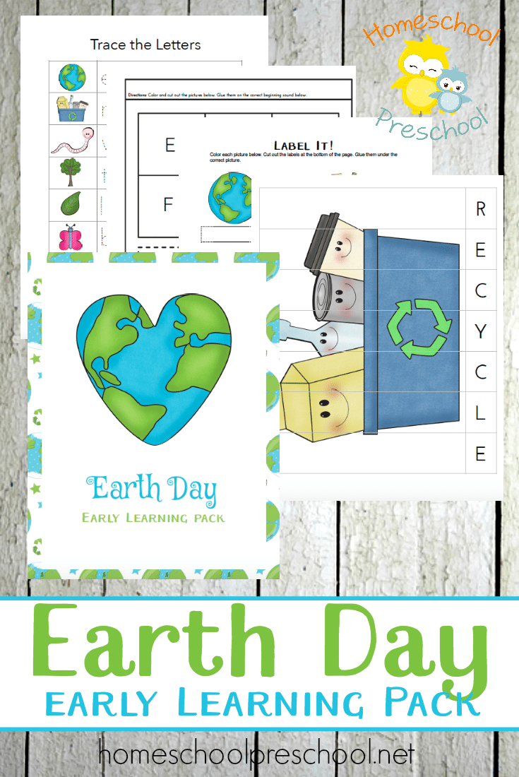 Free Earth Day Preschool Learning Pack