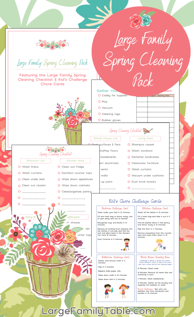 Free Large Family Spring Cleaning Pack