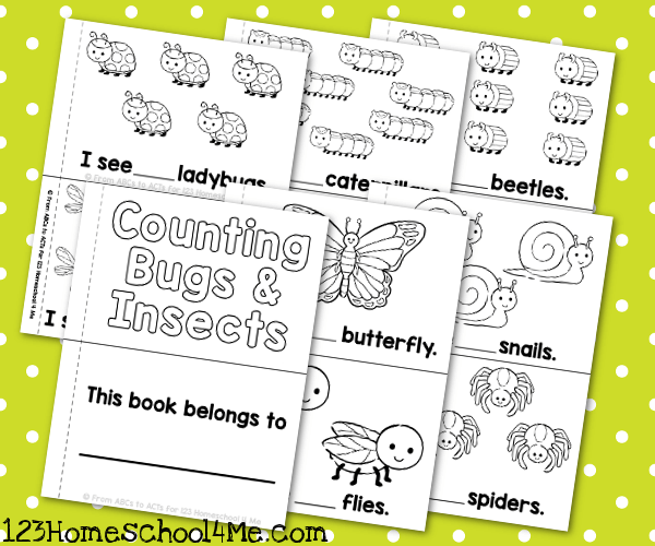 Free Insects Counting Book 