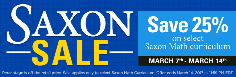 25% Off Saxon Math Curriculum - Limited Time!